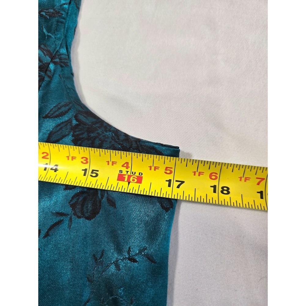 Vintage DBY Womens Floral 90s Grunge Whimsigoth Dress Size 5 Teal Romantic Y2K - Picture 13 of 15